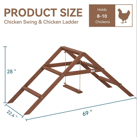Petsfit roosting bars easy-clean surface simplifies coop maintenance