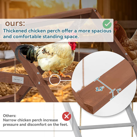 Petsfit roosting bars three-level perches optimize space and bird comfort