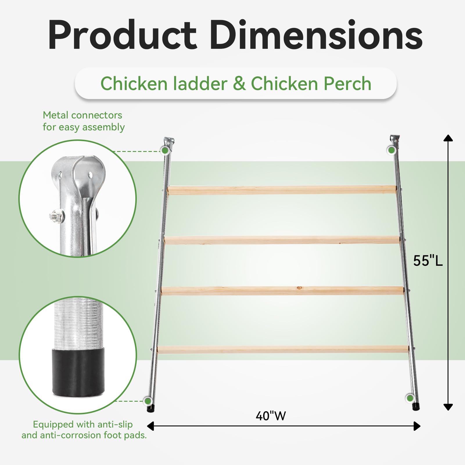 Petsfit sanded wood minimizes splinters for safe chicken perches.
