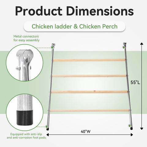 Petsfit sanded wood minimizes splinters for safe chicken perches.
