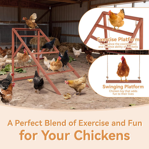 Petsfit swings and roost bars encourage natural climbing and social perching.