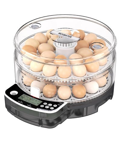 PETSFOND egg incubator with automatic turning for even heat during hatch.