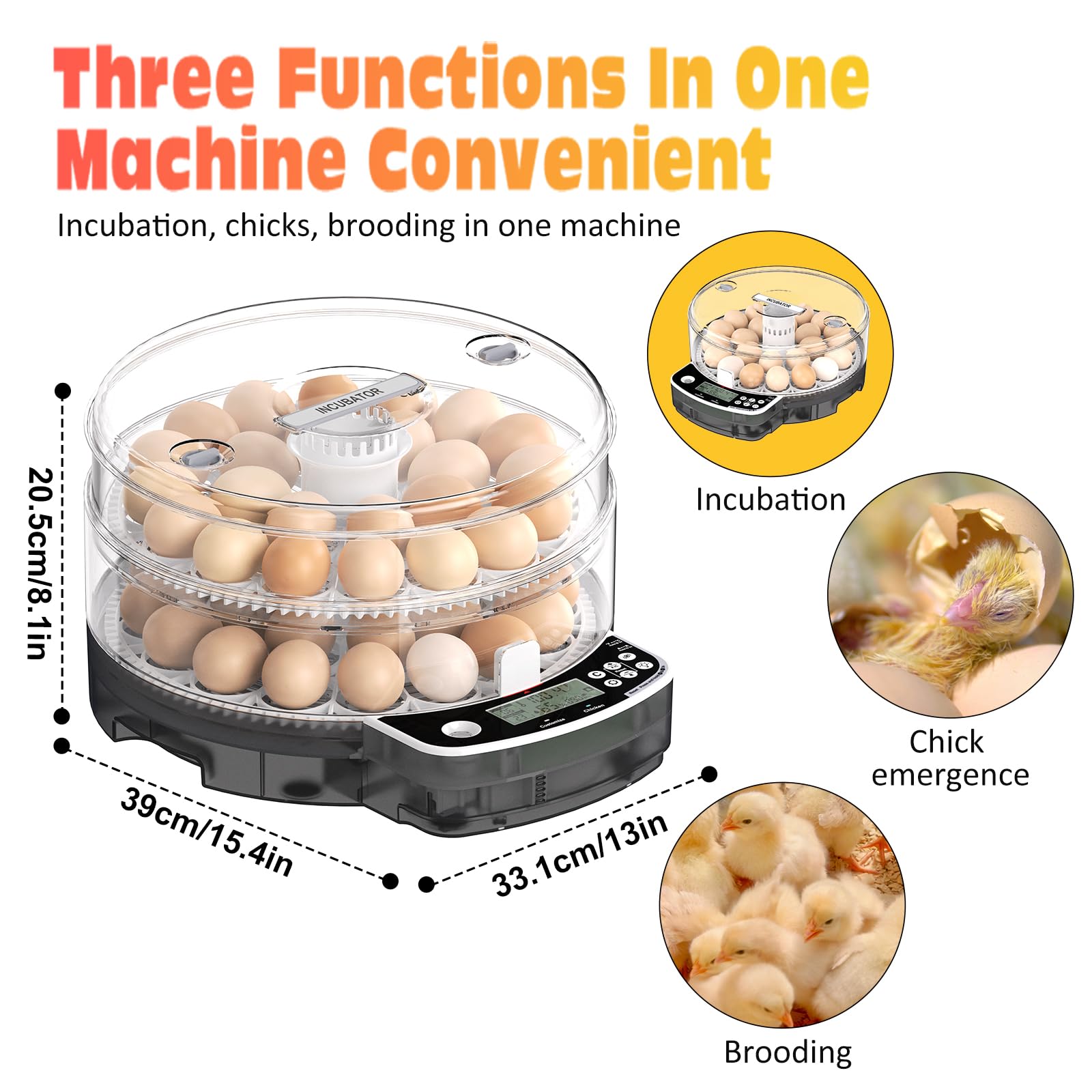 PETSFOND intelligent modes simplify setup for different egg types.