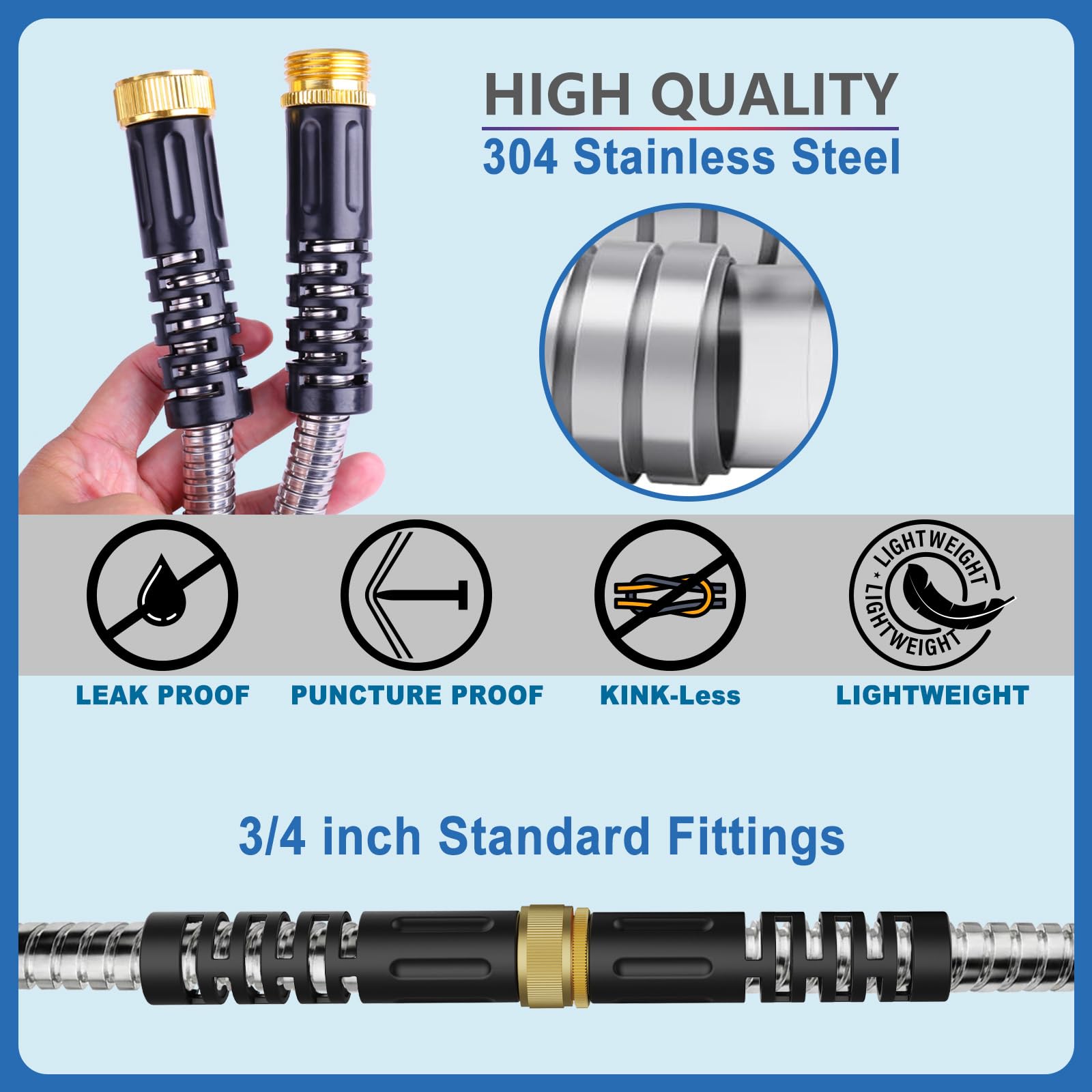 PETSWI 5/8 outer and 1/2 inner diameter hose for smooth water flow.