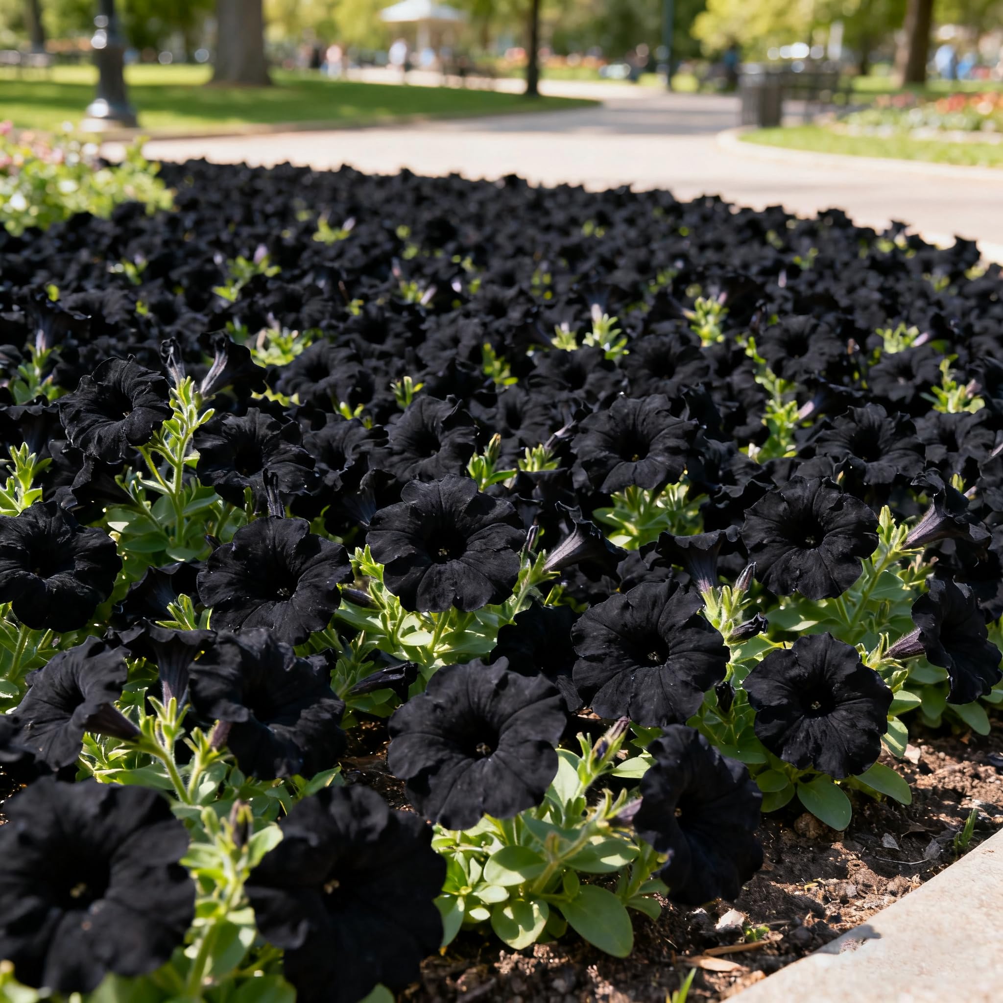 Black petunia seeds attract pollinators with vibrant blooms for a lively yard.