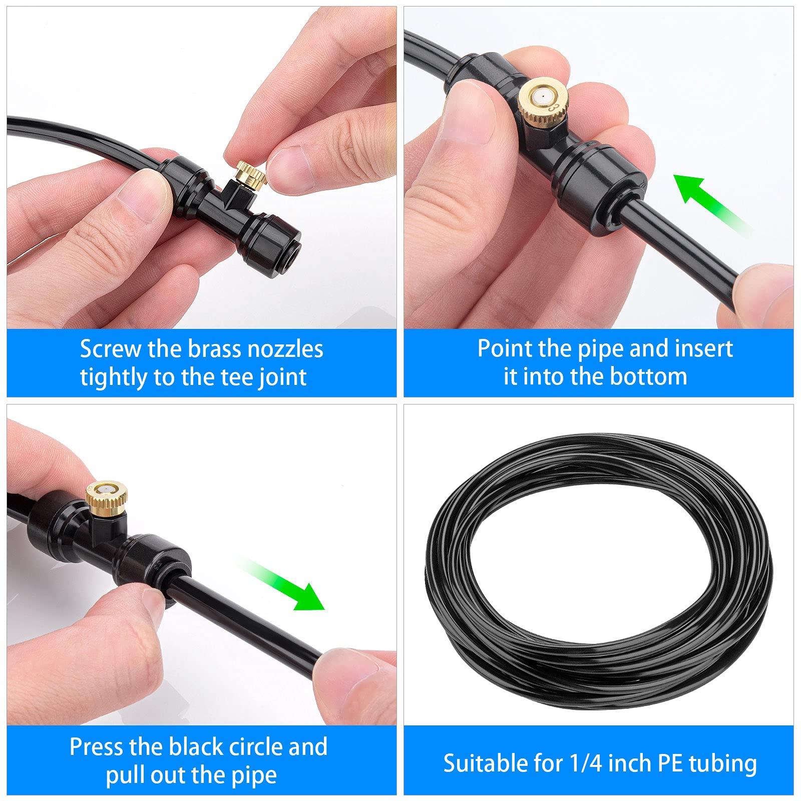 Petutu misting nozzle close-up highlighting durable brass construction