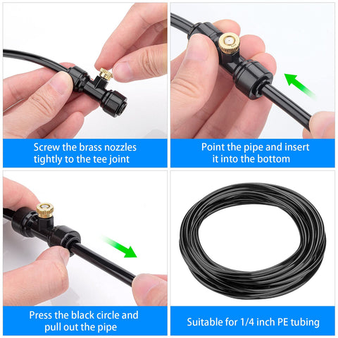Petutu misting nozzle close-up highlighting durable brass construction