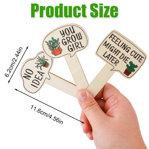 PEUTIER basswood garden labels on stakes resist weather and stay upright