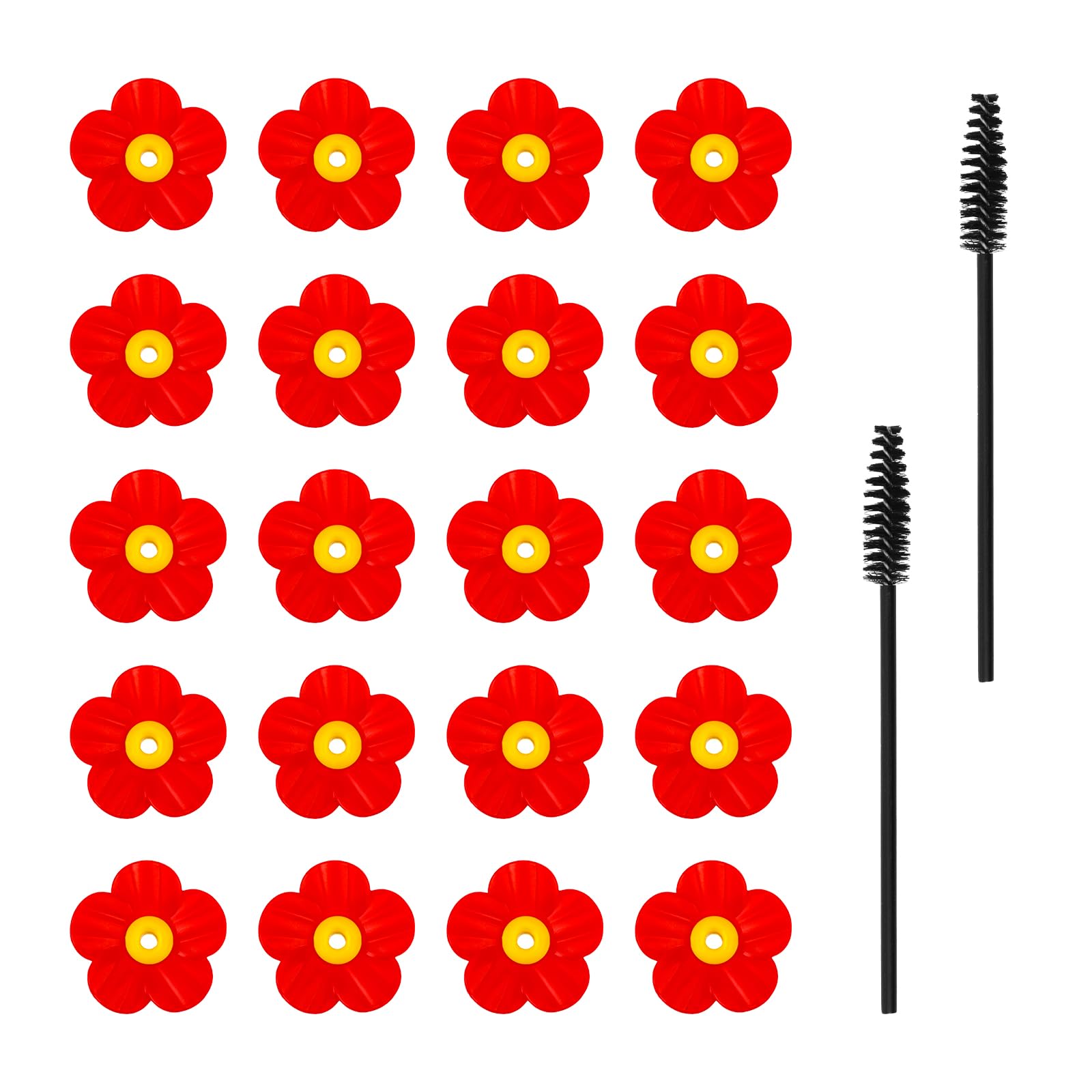 PEUTIER hummingbird feeder replacement flowers pack, ready for outdoor feeding.