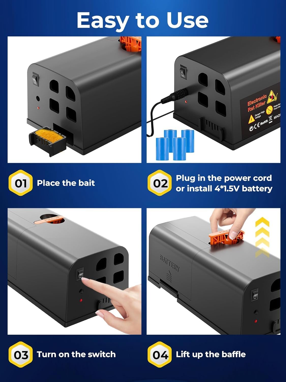 PEXPEL battery option provides cordless placement flexibility.