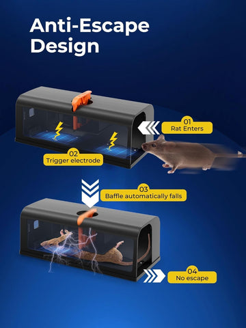 PEXPEL rat trap touch-free disposal enables hygienic emptying.