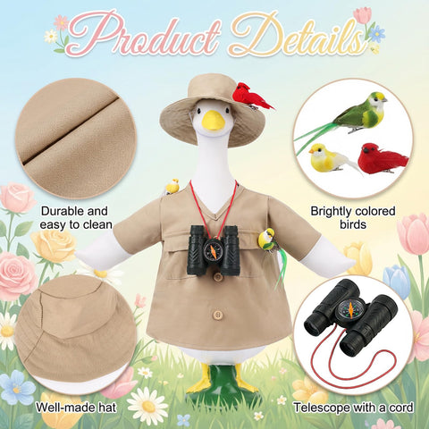 Pextian goose binoculars accessory invites real-life bird-watching vibes at home.