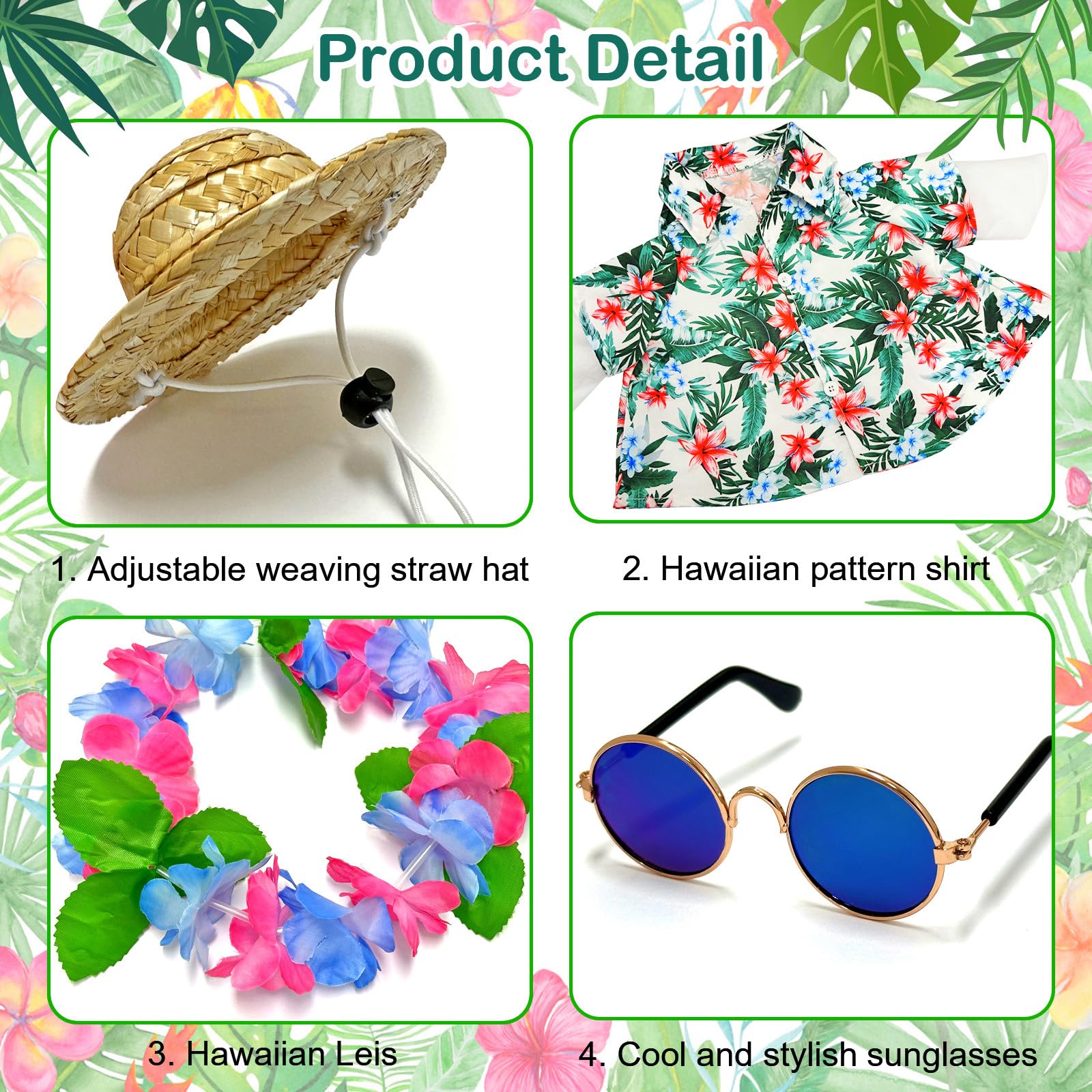 Pextian Hawaiian Porch Goose Hat includes adjustable strap for a secure lawn look.