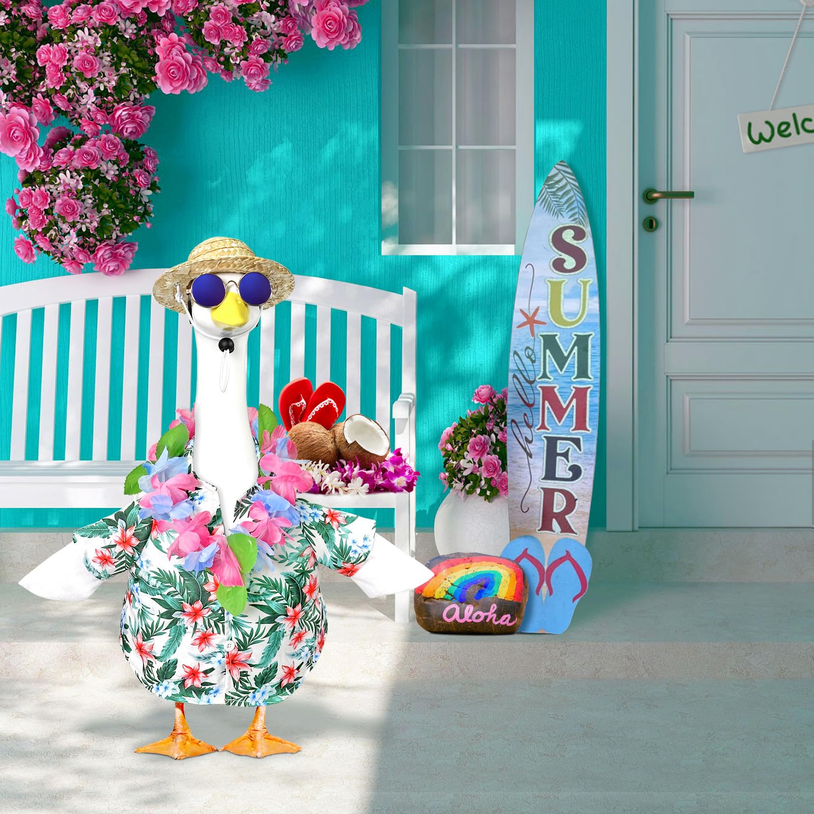Pextian Hawaiian Porch Goose Lei Collection brings bright colors to outdoor celebrations.