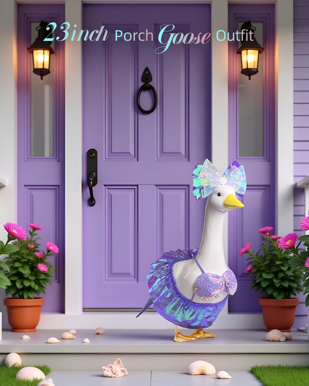 Pextian porch goose outfits use durable outdoor fabric for seasons