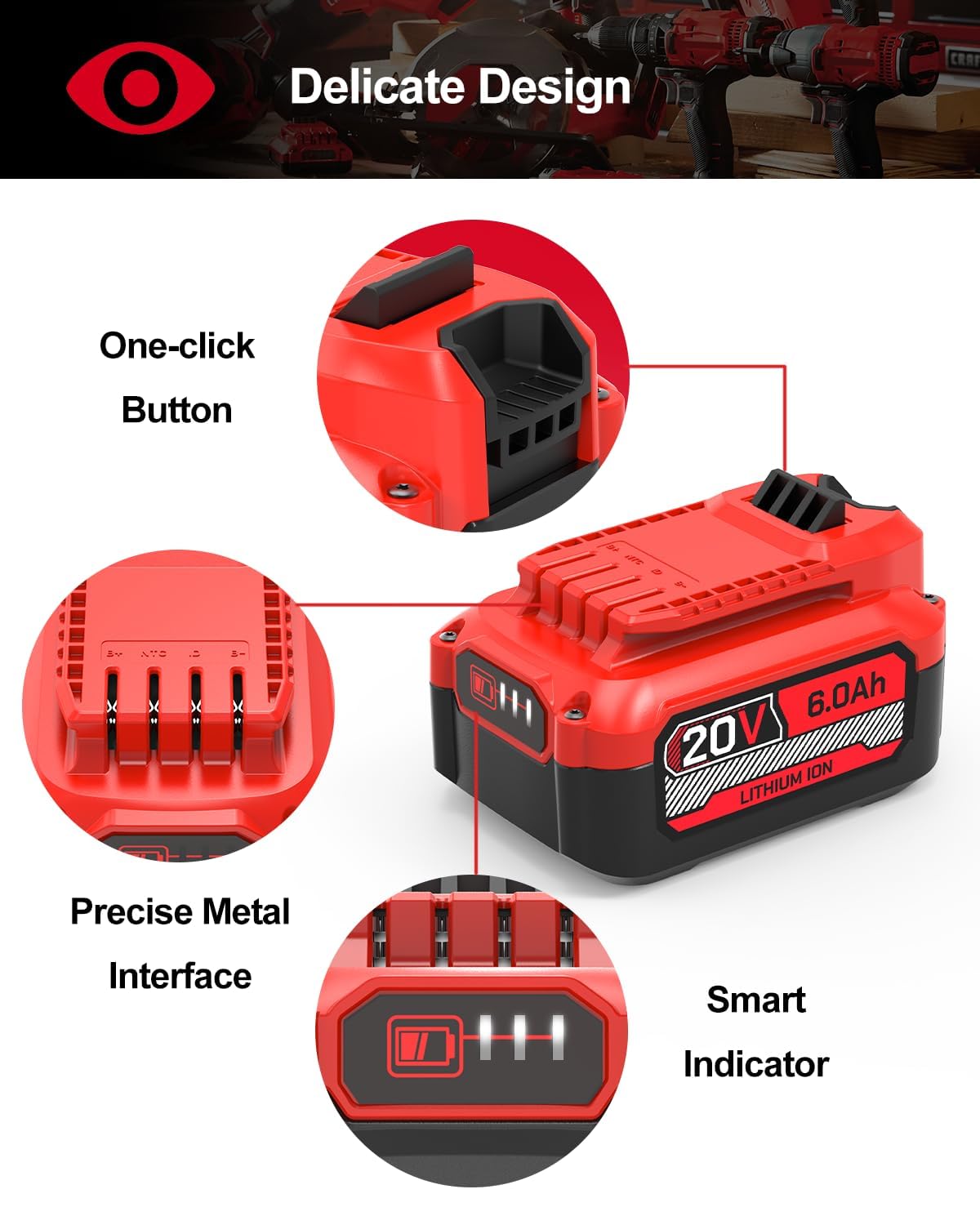 PEYESTEN 20V battery with LED BMS highlights safe, balanced power delivery.