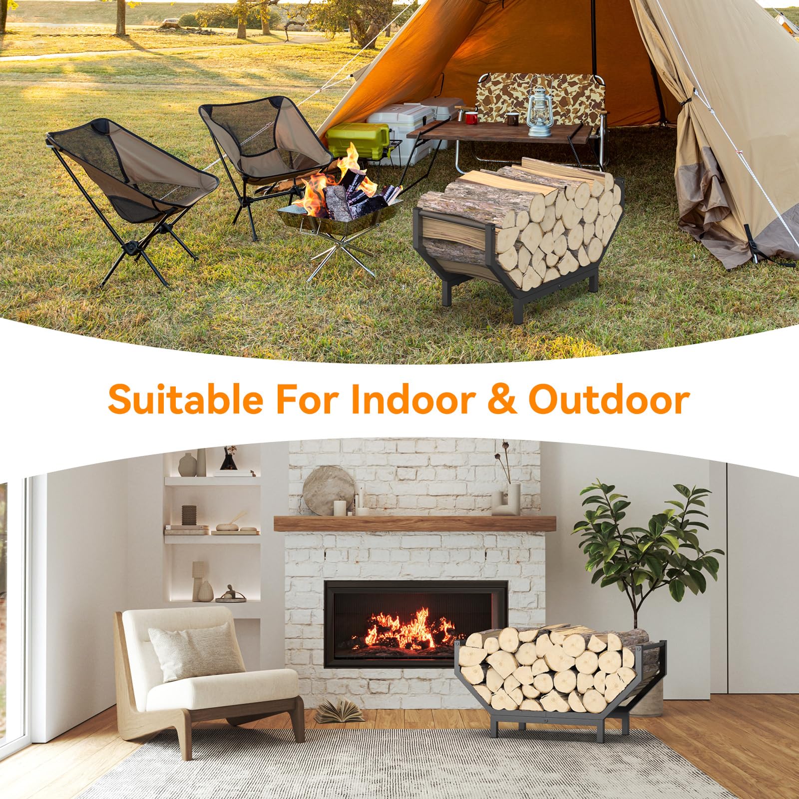 Peyulia elegant curved design enhances any hearth or patio