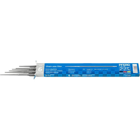PFERD 17076 round files in a durable 8-inch case for on-the-go sharpening.