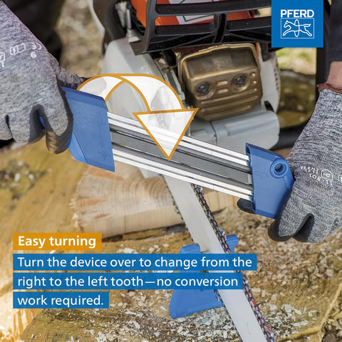 PFERD CS-X ergonomic grip reduces fatigue during sharpening.