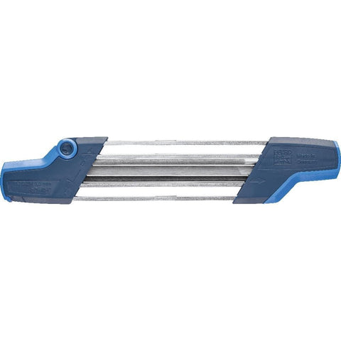 PFERD CS-X sharpener shows 30° angle for precise manual sharpening.