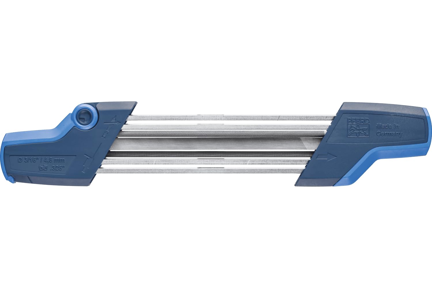 PFERD CS-X sharpener front view showing sturdy construction for reliable manual sharpening.