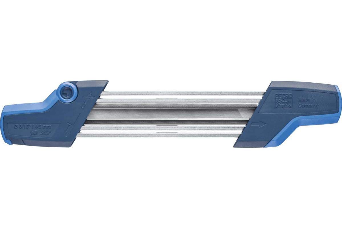 PFERD CS-X sharpener front view showing sturdy construction for reliable manual sharpening.
