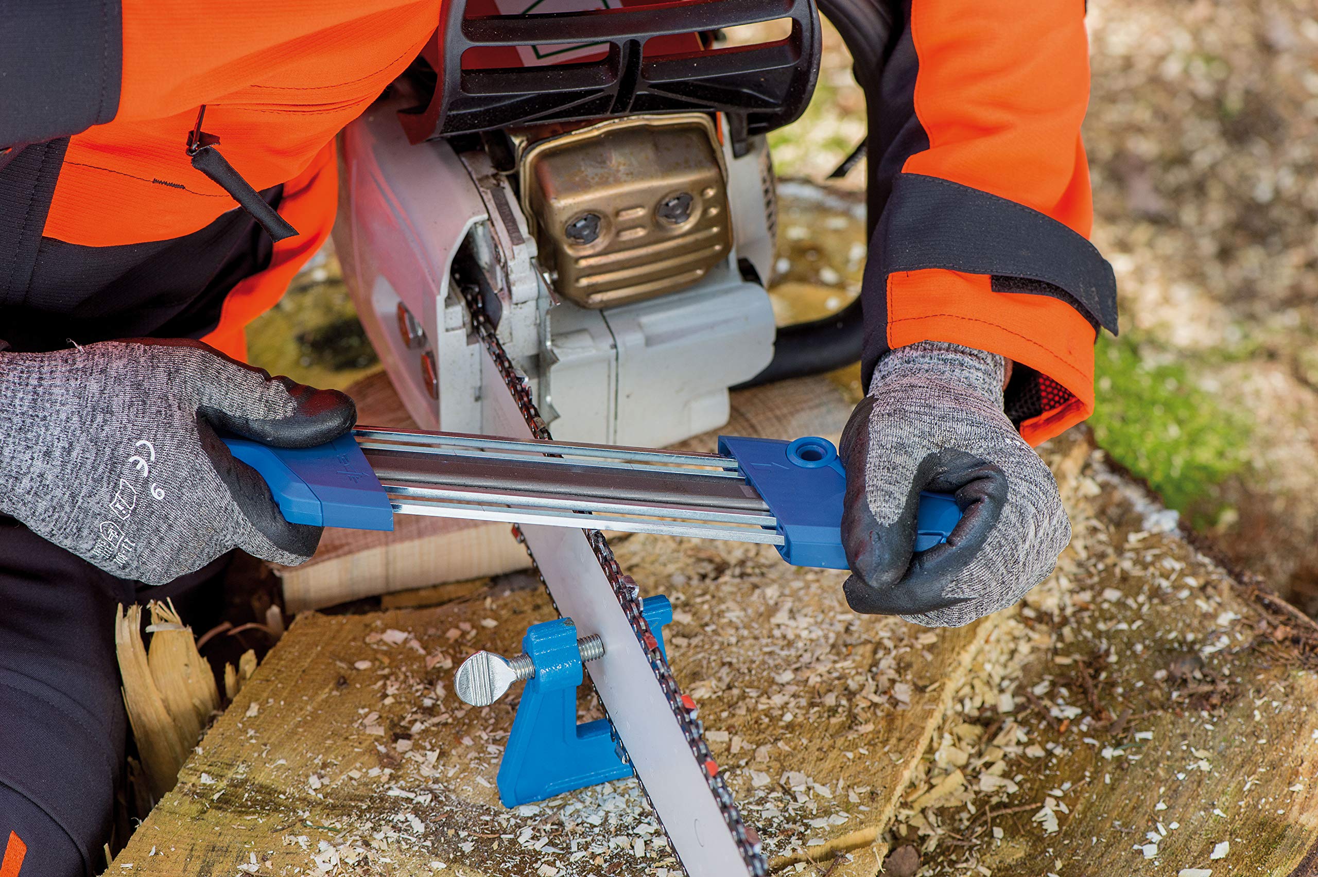 PFERD solid steel filing clamp construction for rugged durability