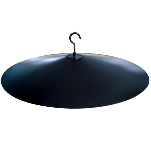 PFNRTH One-Piece 17-inch squirrel baffle blocks leaps, protecting bird feeders.