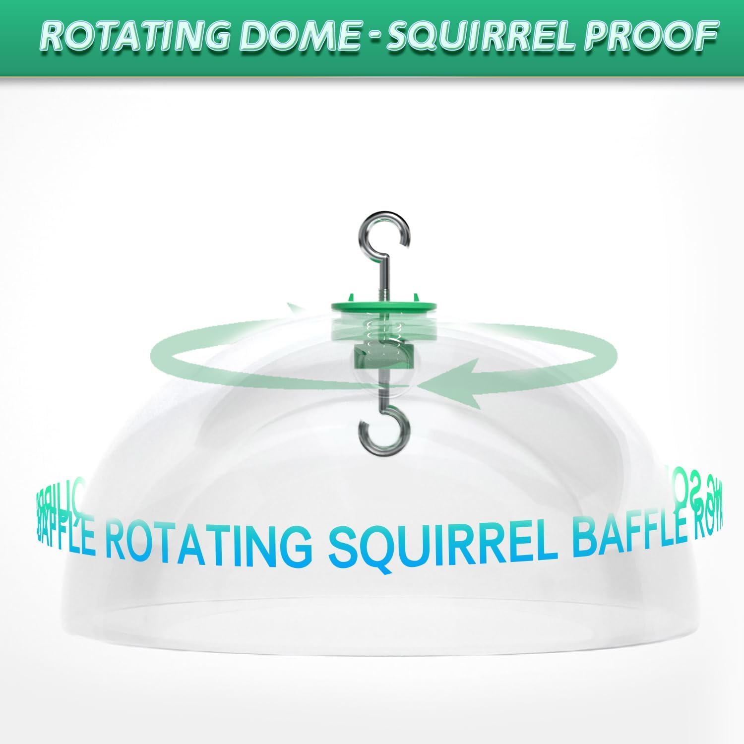 PFNRTH rotating dome during windy weather helps keep seed dry