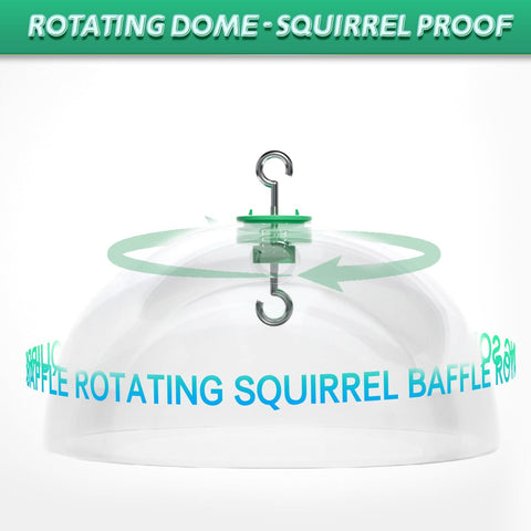 PFNRTH rotating dome during windy weather helps keep seed dry