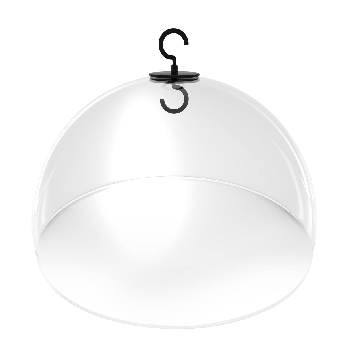 PFNRTH Squirrel Baffle with clear dome over feeder protects from squirrels