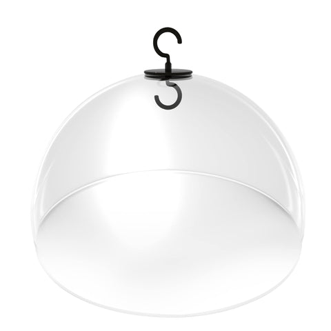 PFNRTH Squirrel Baffle with clear dome over feeder protects from squirrels
