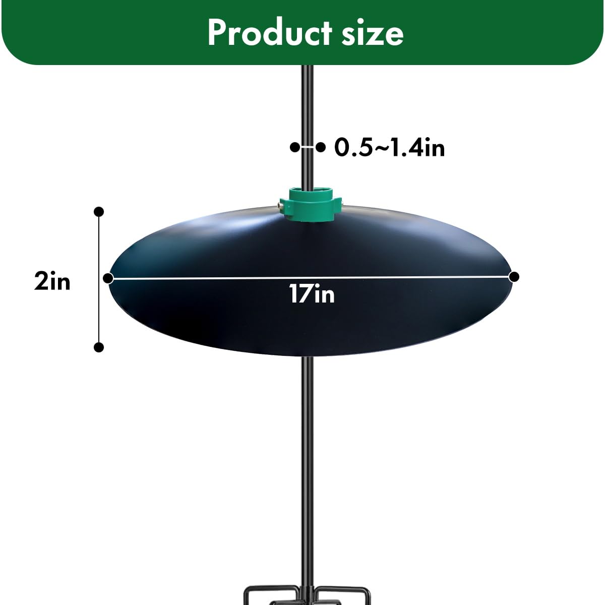 PFNRTH Standard pole installation keeps feeders guarded with a simple setup.