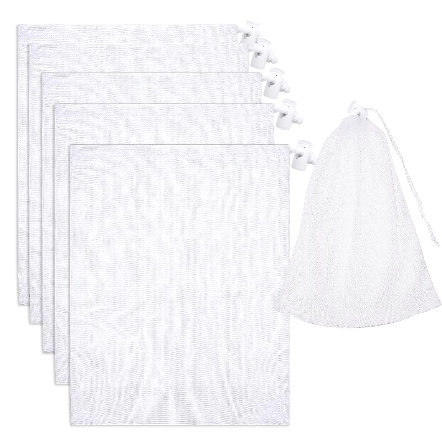 Pftjujudan 24x16-inch fine mesh filter bag catches tiny debris for a cleaner pool