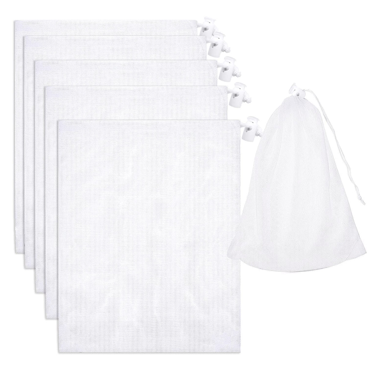 Pftjujudan 24x16-inch fine mesh filter bag catches tiny debris for a cleaner pool