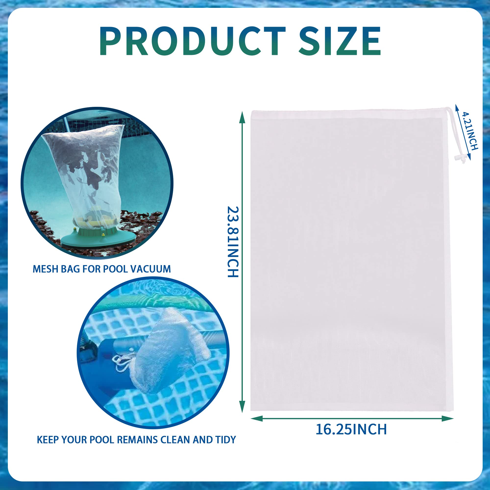 Pftjujudan pull-lock cord bag provides secure fit across multiple pool vacuums