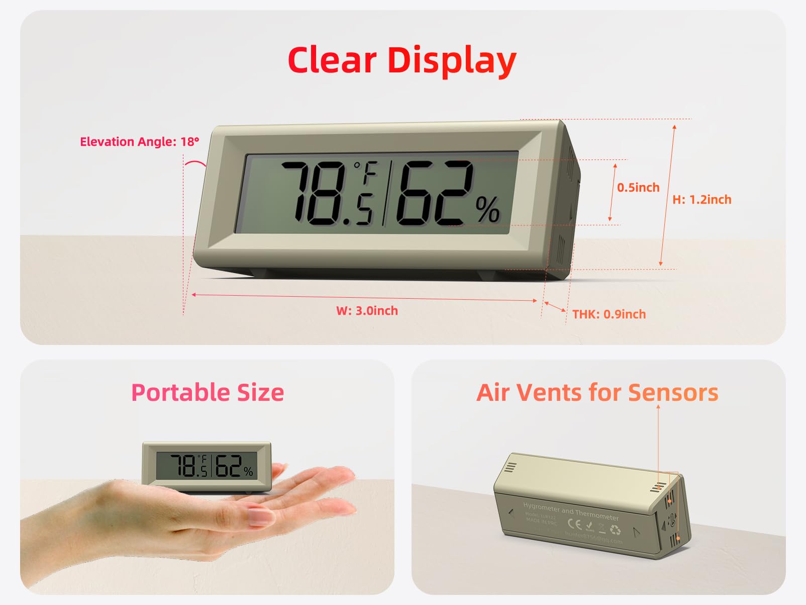PFTTDD hygrometer sensor detail highlights high-precision readings for precise environments.