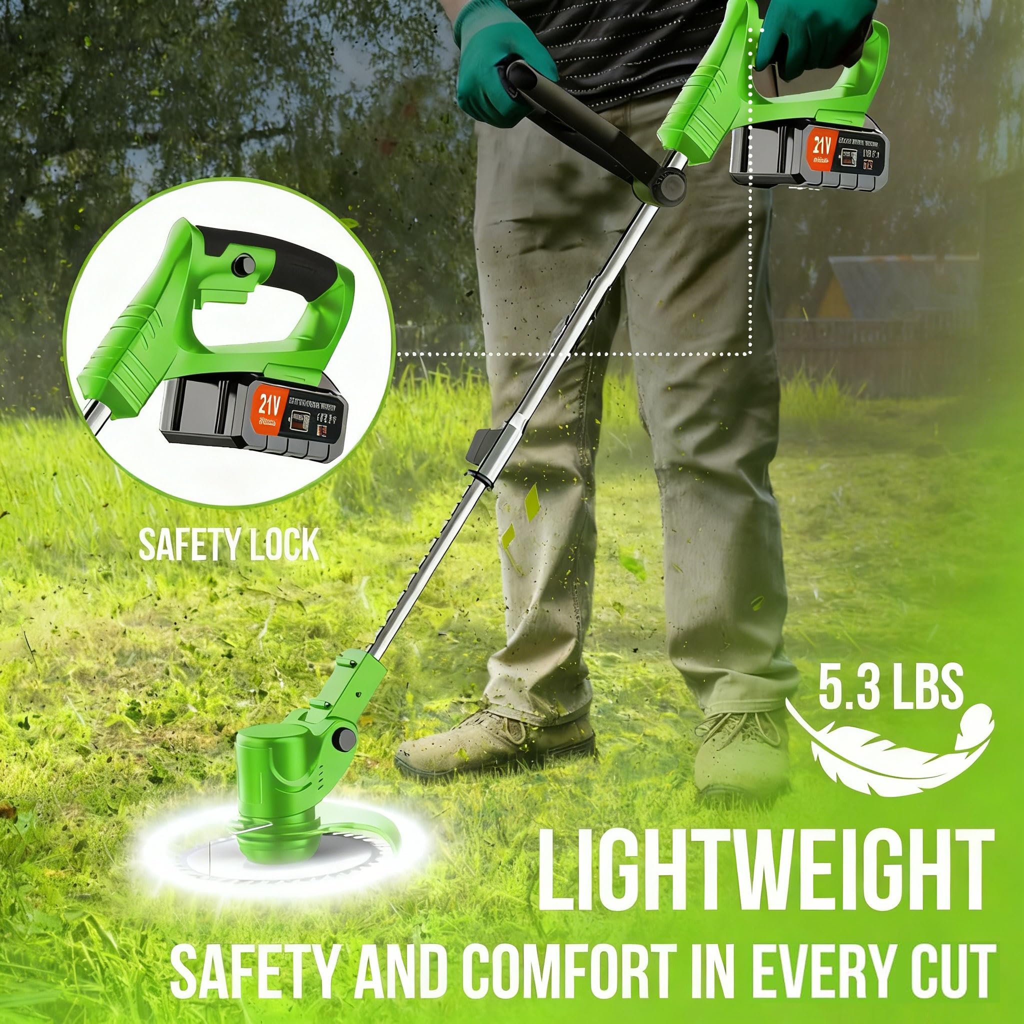 PFYELYI anti-vibration design reduces fatigue for cleaner edges.