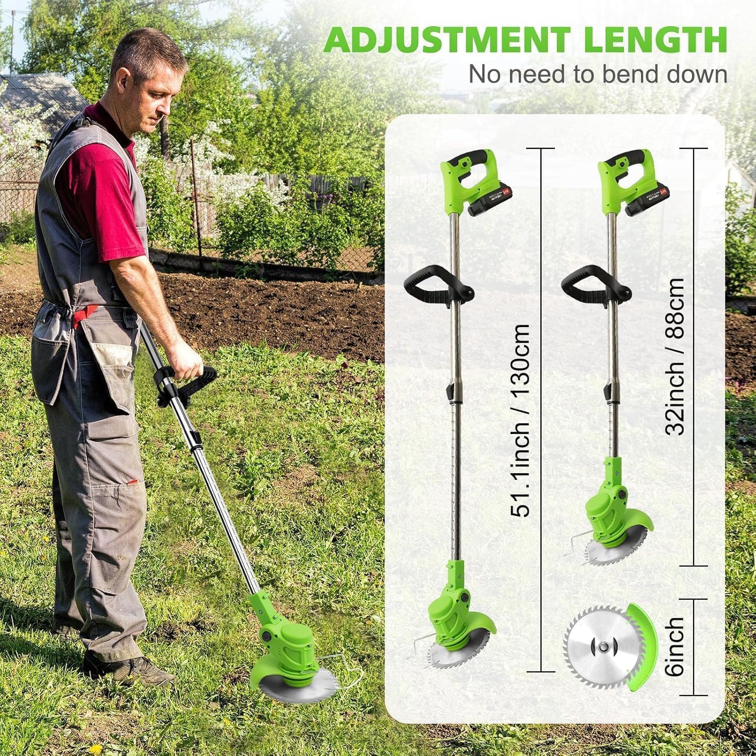 PFYELYI stringless design prevents tangling during edging tasks.