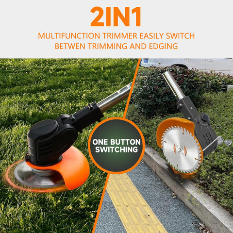 PFYELYI Weed Wacker two-batteries charging enables longer nonstop yard sessions.