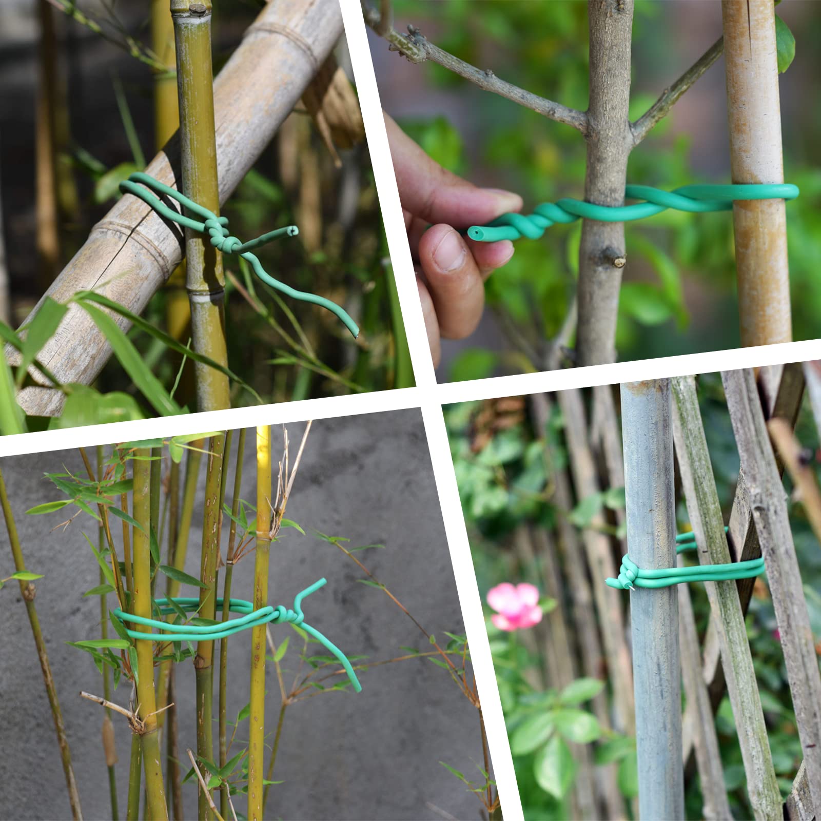 PGarden-EZ twist ties securing roses for neat, supported stems.