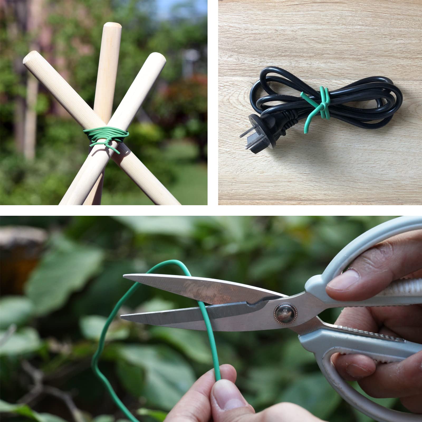 PGarden-EZ Plant Ties in green color blend with plants for discreet use.