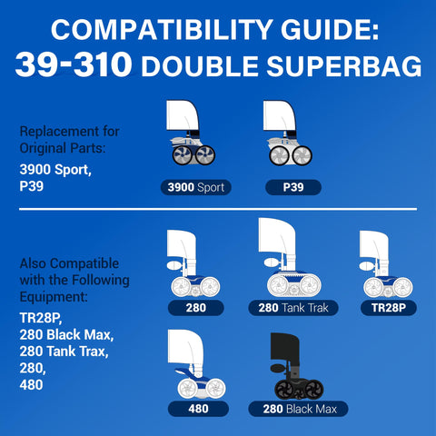 Compatible with 3900 Sport and P39 cleaners for versatility.