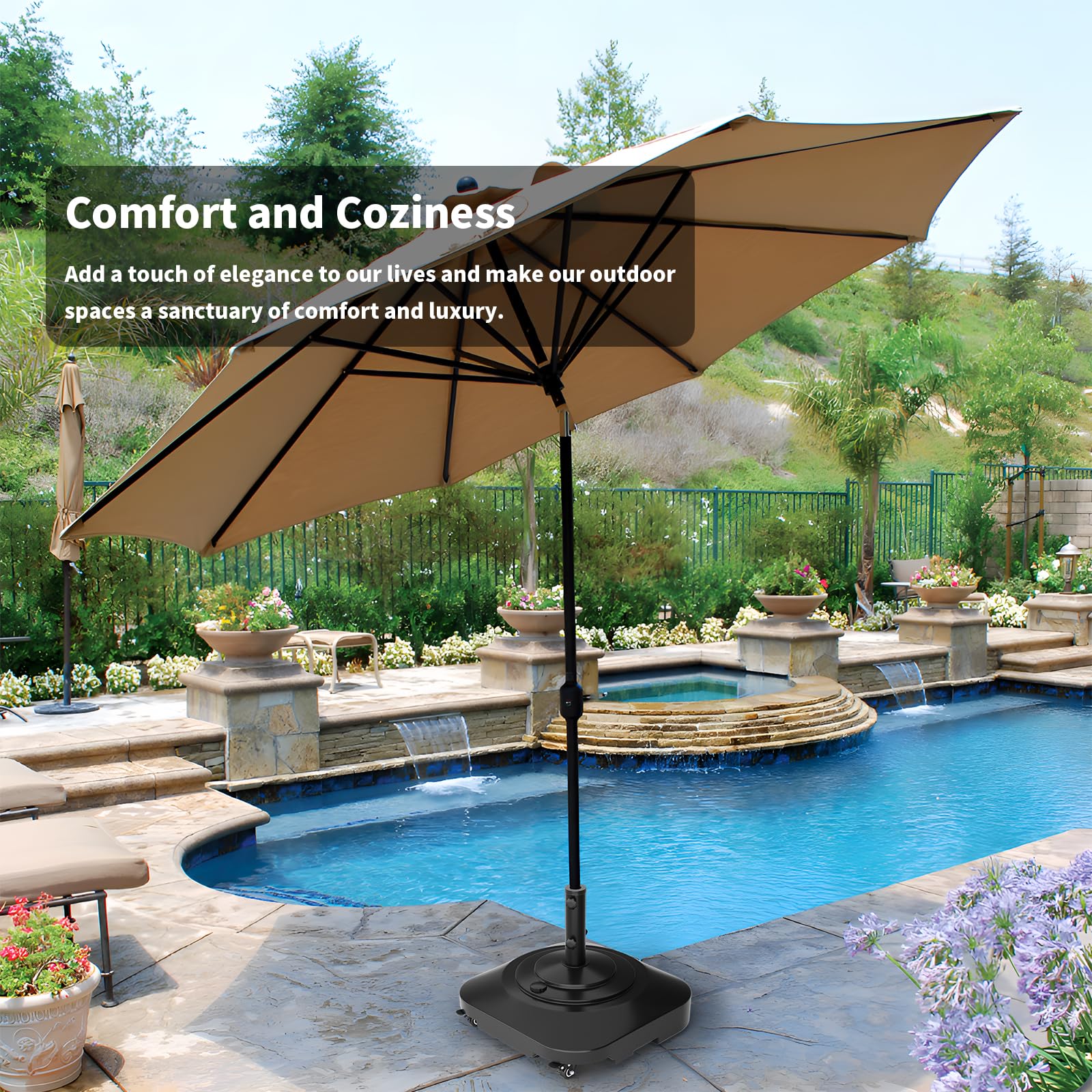 PGGP umbrella base ideal for beach and poolside shade on sand