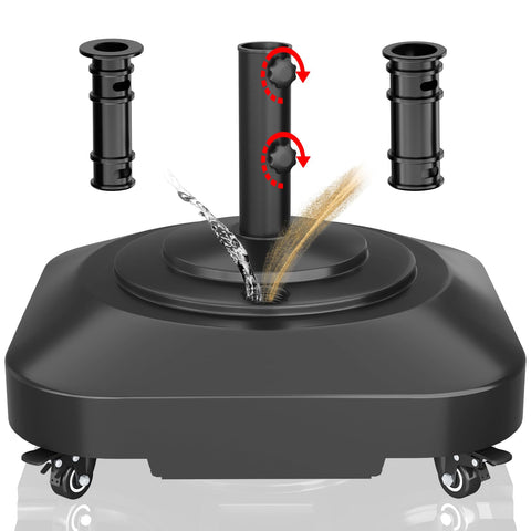 PGGP patio umbrella base with wheels for easy movement and placement