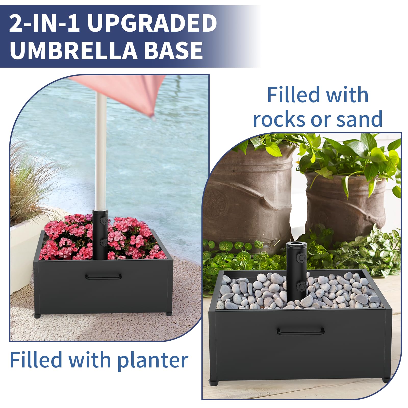 PGGP wheeled base enables smooth movement when empty and effortless relocation