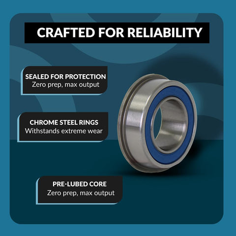 PGN Bearings sealed on both sides protect against dirt and moisture for longer life.