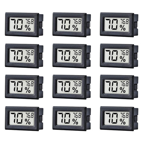 PGZSY twelve-pack digital thermometer hygrometer front display for precise indoor readings