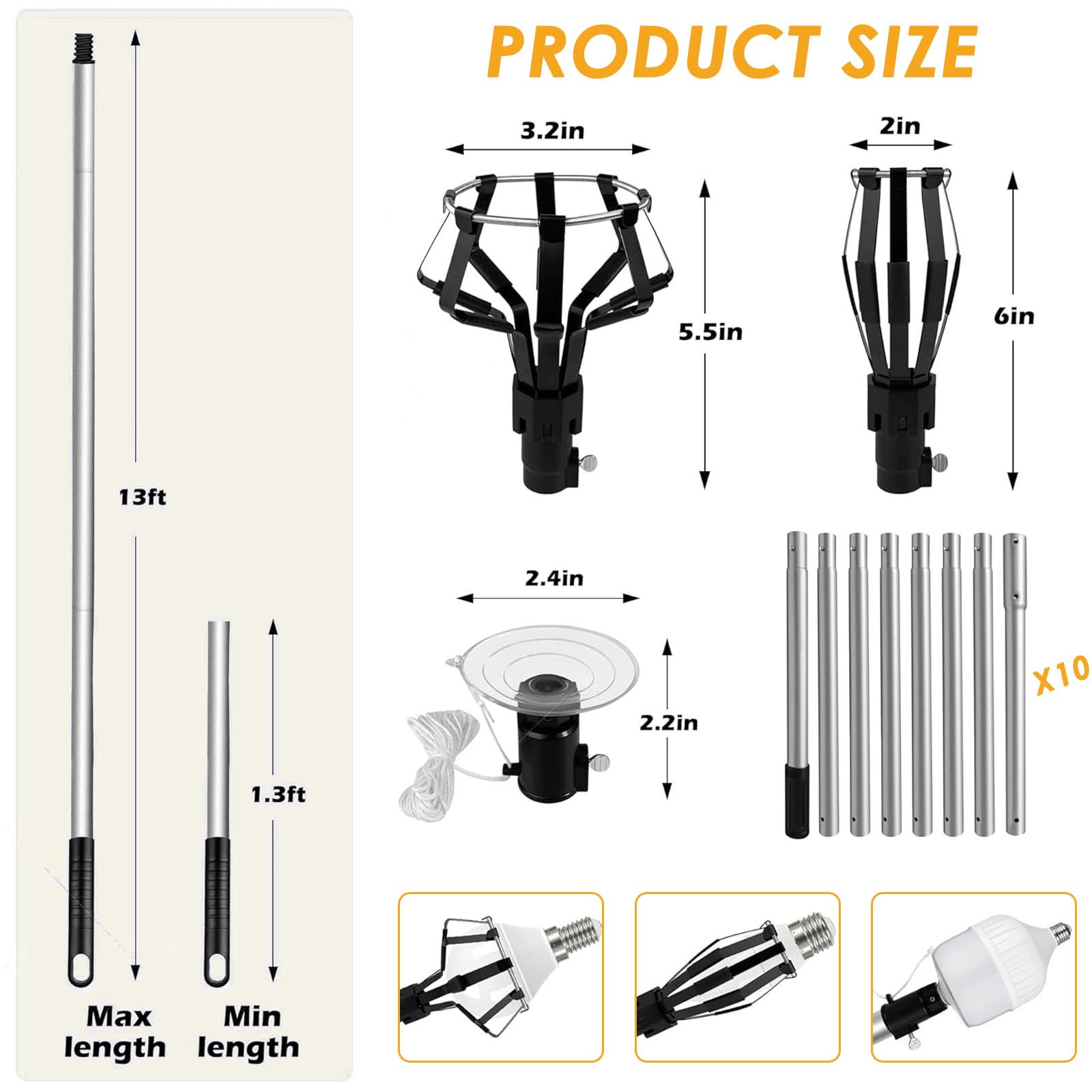 Phaniteces eight-finger cage design gently grips bulbs