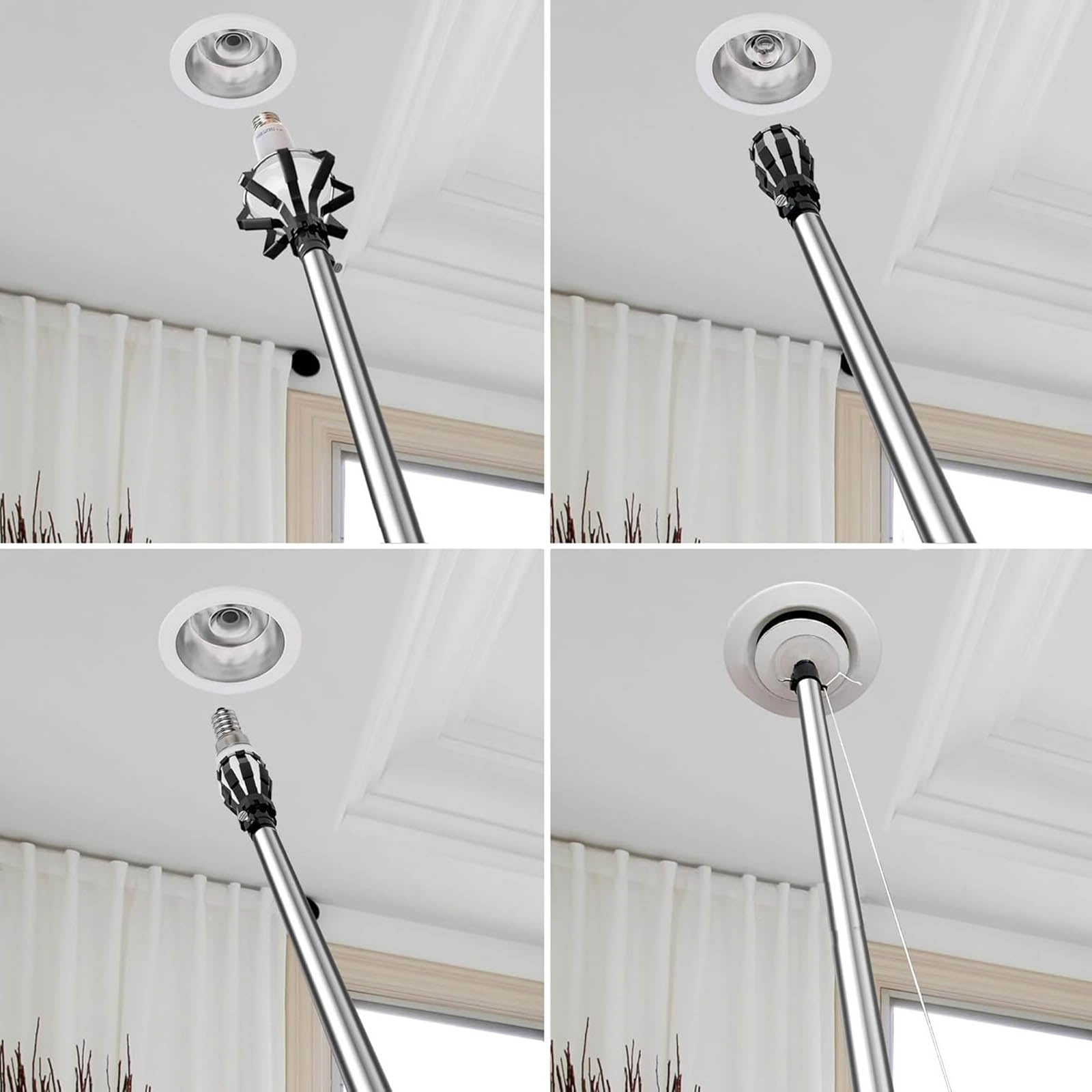 Phaniteces extended reach enables ladder-free bulb changes